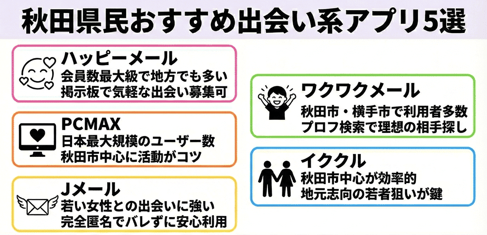 秋田でセフレと会えるおすすめ出会い系アプリ
