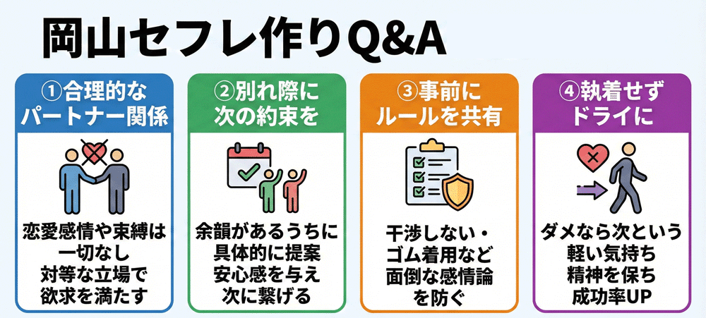 岡山のセフレ作りでよくある質問